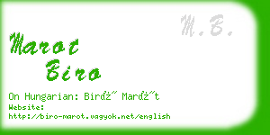 marot biro business card